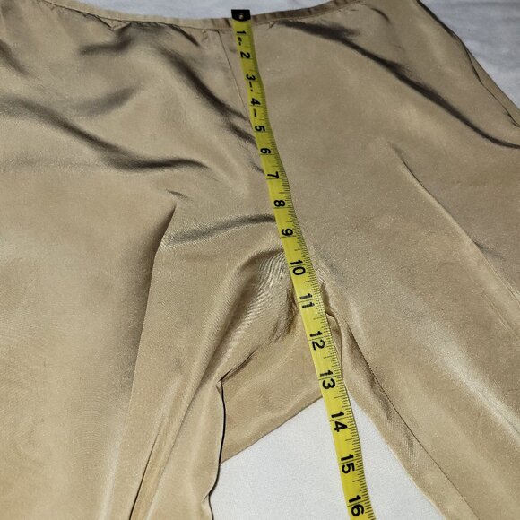 Ann Taylor 100% Silk Gold Pants - Picture 4 of 8